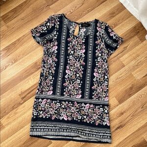 MINKPINK Blue and Pink Puff Sleeve Mini Dress